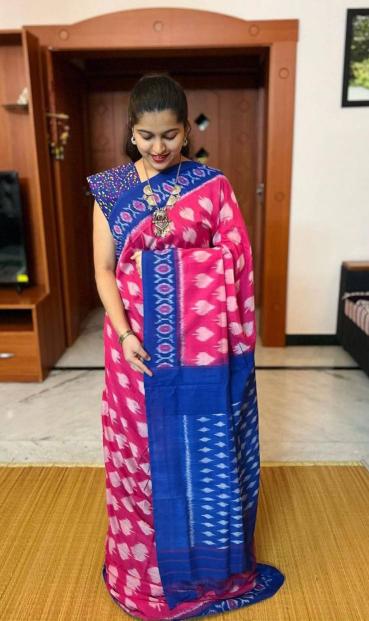 Sckr Ikkat A Party wear saree wholesaler in Hyderabad
